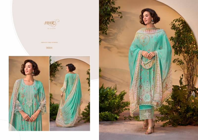 Kimora Heer Titliyain Wholesale Maslin Digital Printed Salwar Kameez Collection — Wholesale Salwar Suits, Kimora wholesale from Surat - Gallery Image 4