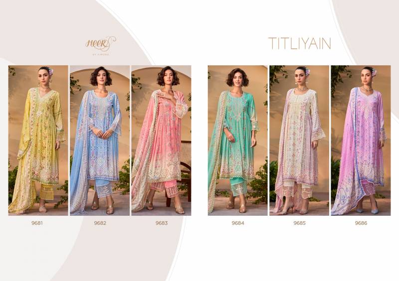 Kimora Heer Titliyain Wholesale Maslin Digital Printed Salwar Kameez Collection — Wholesale Salwar Suits, Kimora wholesale from Surat — view 8