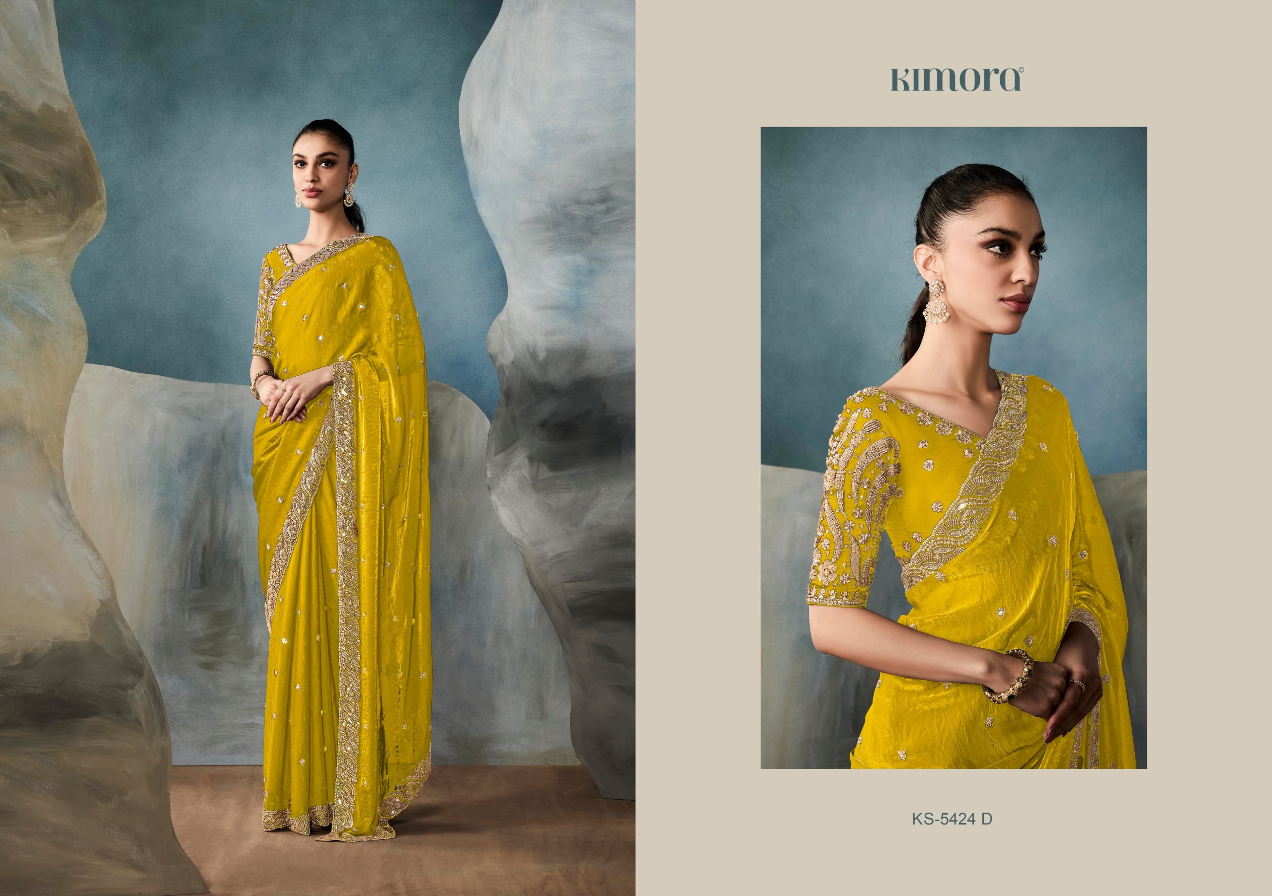 Kimora Iconic 5421 Premium Handwork Saree Catalog — Wholesale Sarees, Kimora wholesale from Surat — view 6