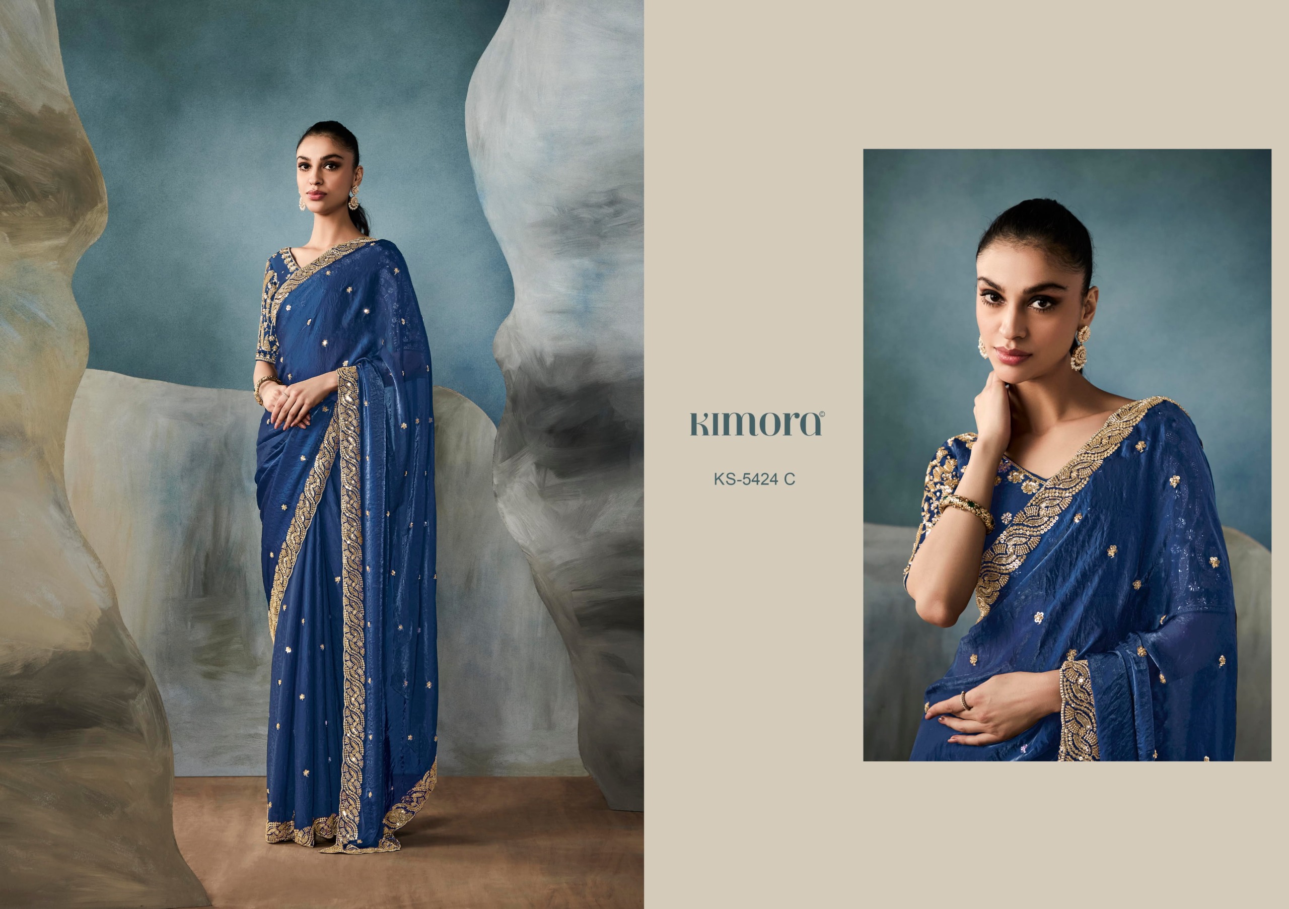 Kimora Iconic 5421 Premium Handwork Saree Catalog — Wholesale Sarees, Kimora wholesale from Surat — view 7