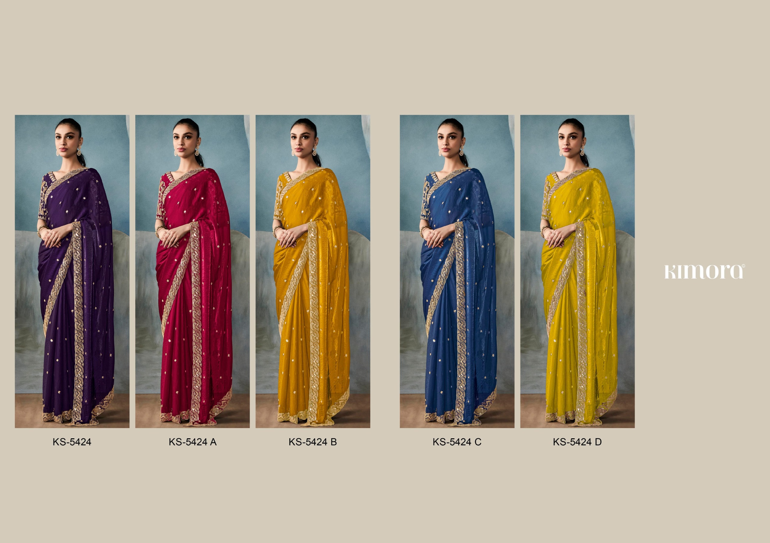 Kimora Iconic 5421 Premium Handwork Saree Catalog — Wholesale Sarees, Kimora wholesale from Surat — view 8