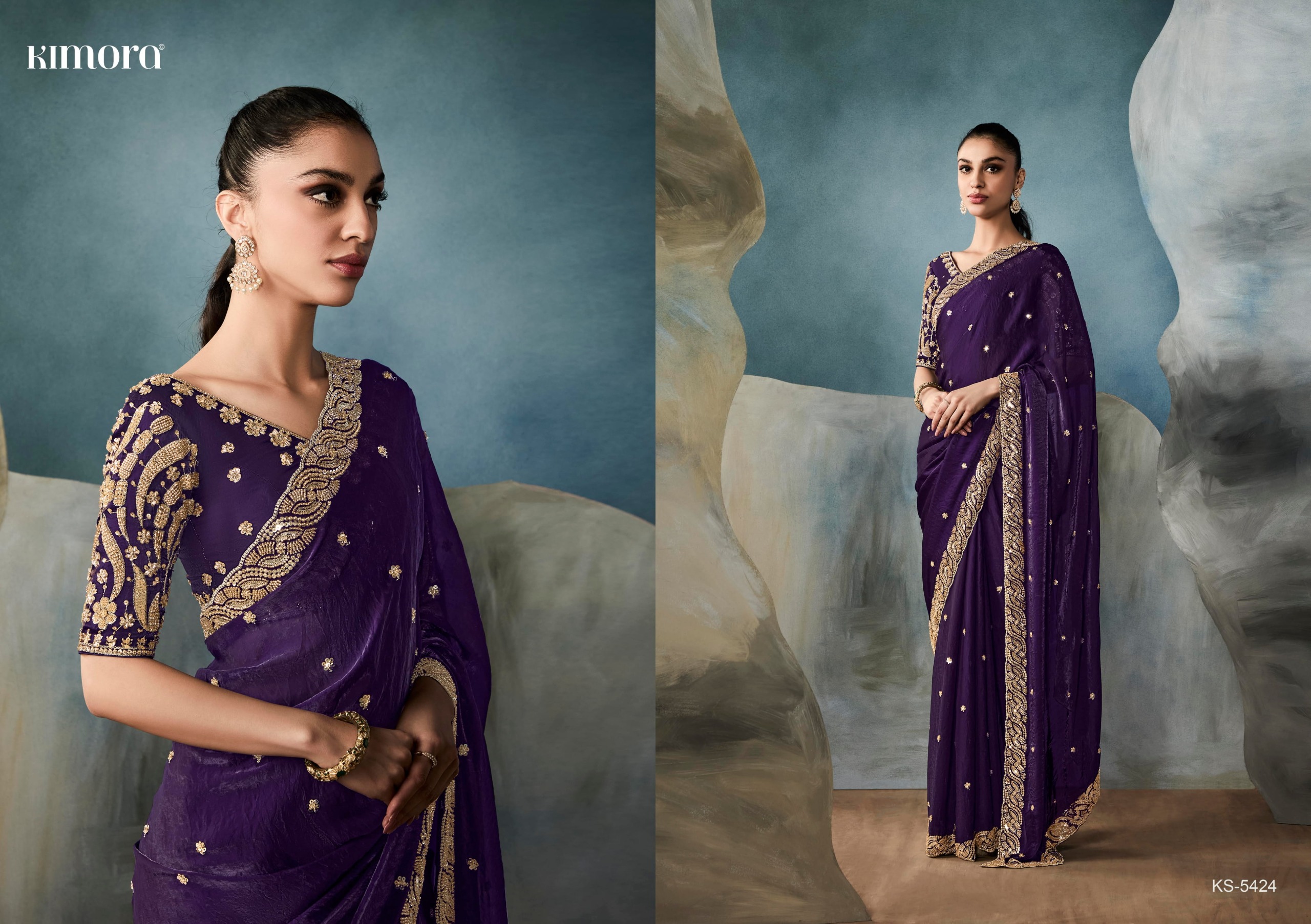 Kimora Iconic 5421 Premium Handwork Saree Catalog — Wholesale Sarees, Kimora wholesale from Surat — view 3