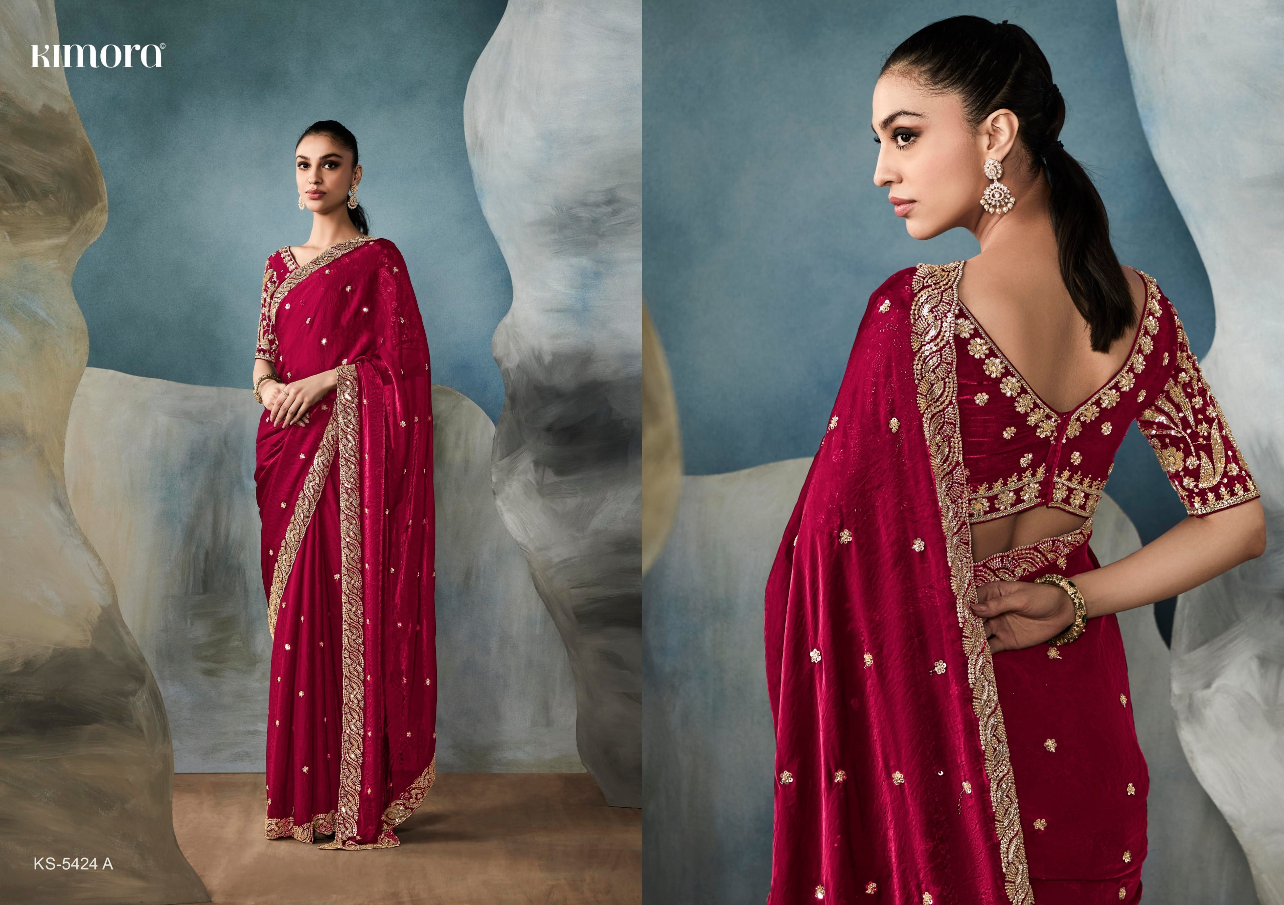 Kimora Iconic 5421 Premium Handwork Saree Catalog — Wholesale Sarees, Kimora wholesale from Surat — view 4