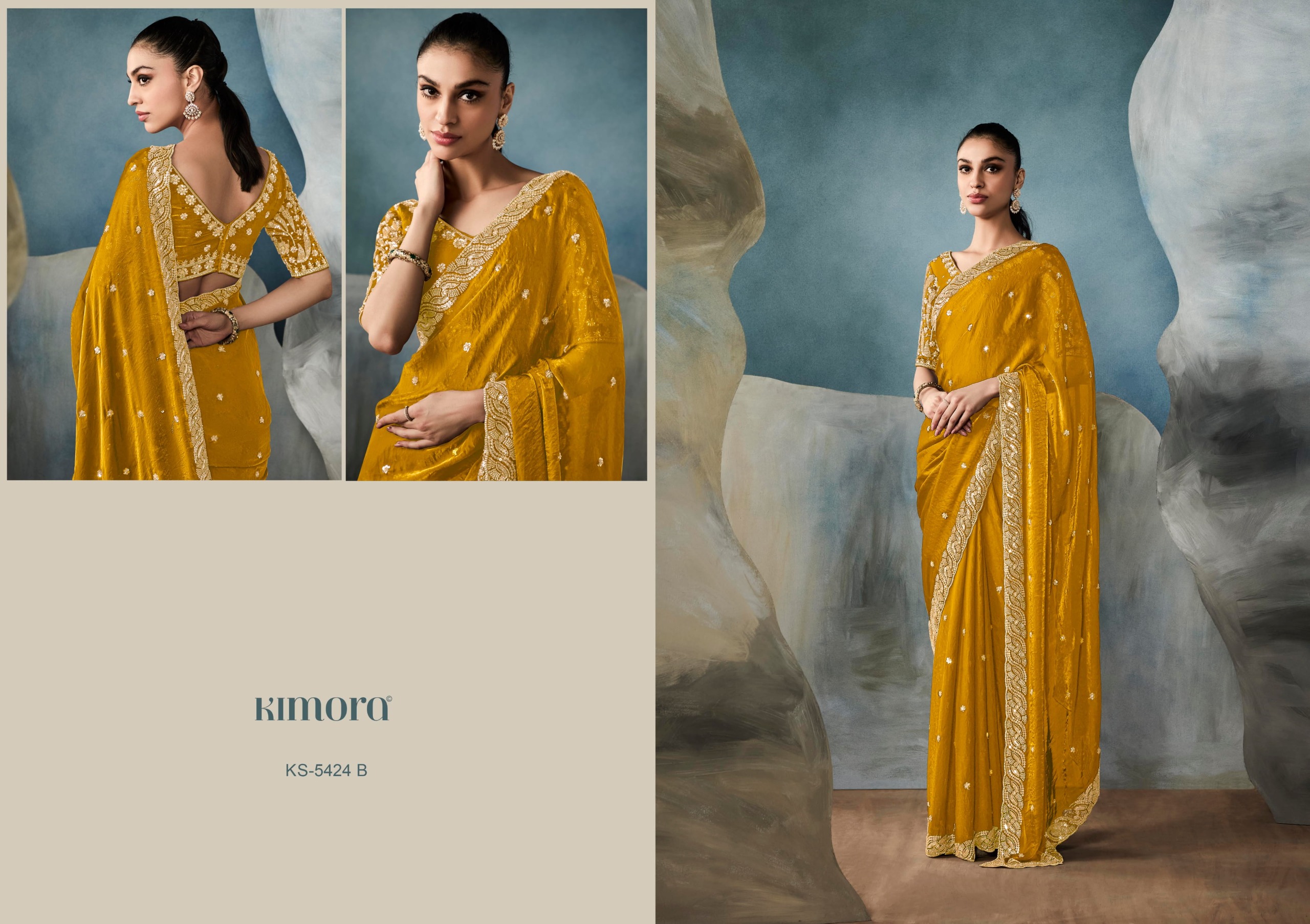 Kimora Iconic 5421 Premium Handwork Saree Catalog — Wholesale Sarees, Kimora wholesale from Surat — view 5