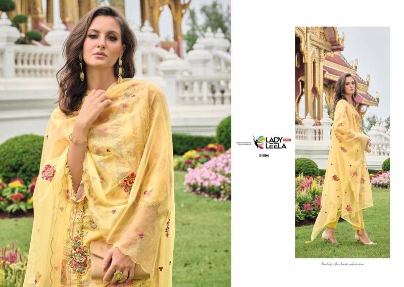 Lady Leela Kainat Wholesale Maslin Printed Kurti Pant With Dupatta - Image 4