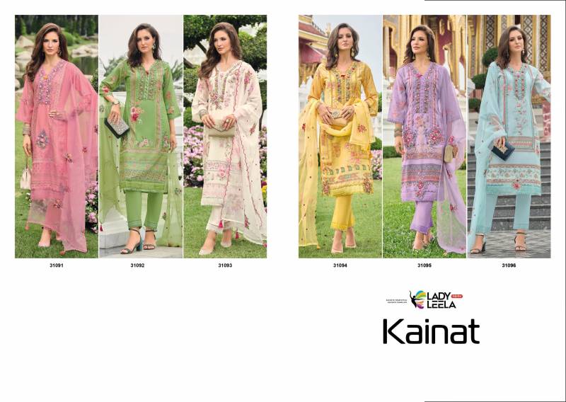 Lady Leela Kainat Wholesale Maslin Printed Kurti Pant With Dupatta - Image 8