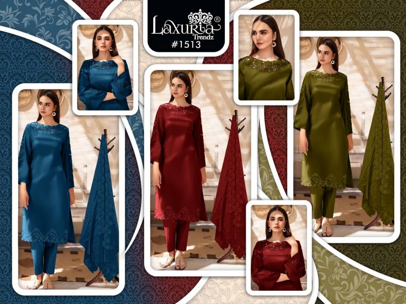 Laxuria Trendz 1513 Silk Readymade Salwar Suit Wholesale Collection - Image 2