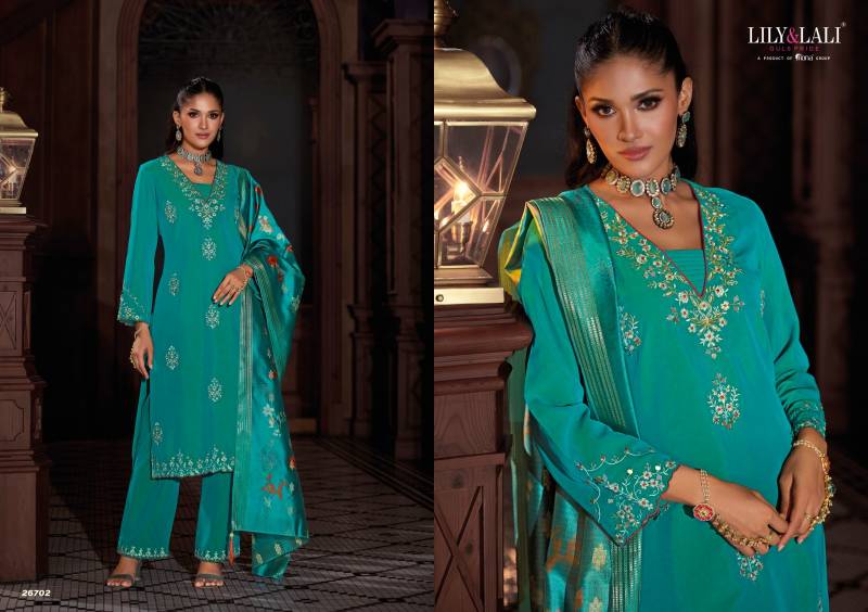 Lily And Lali Nazaare Wholesale Viscose Readymade Salwar Suit Catalog - Image 3