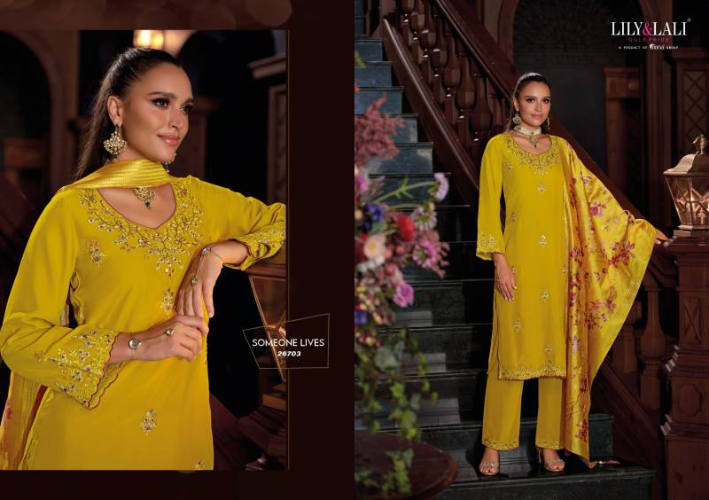 Lily And Lali Nazaare Wholesale Viscose Readymade Salwar Suit Catalog - Image 4