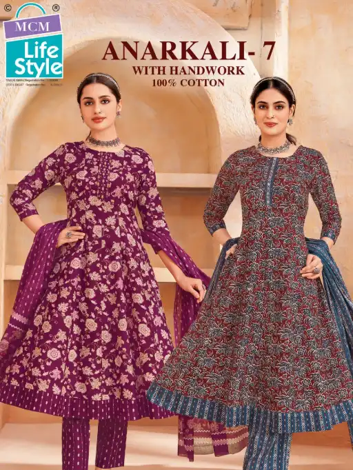 MCM Anarkali Vol-7 Wholesale Readymade Anarkali Kurti With Bottom Dupatta