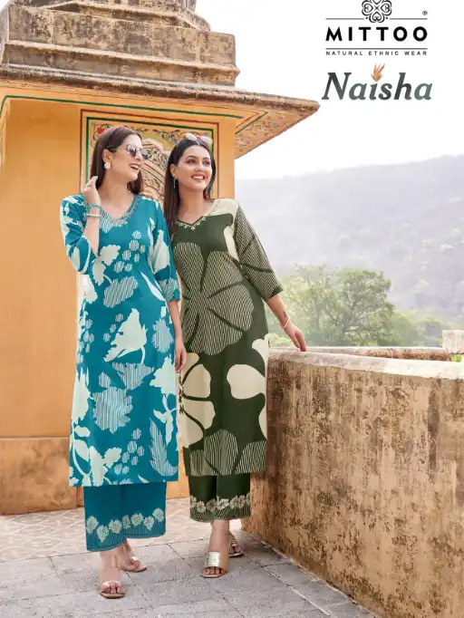 MITTOO Naisha Wholesale Handworked Rayon Co-ord Set Collection
