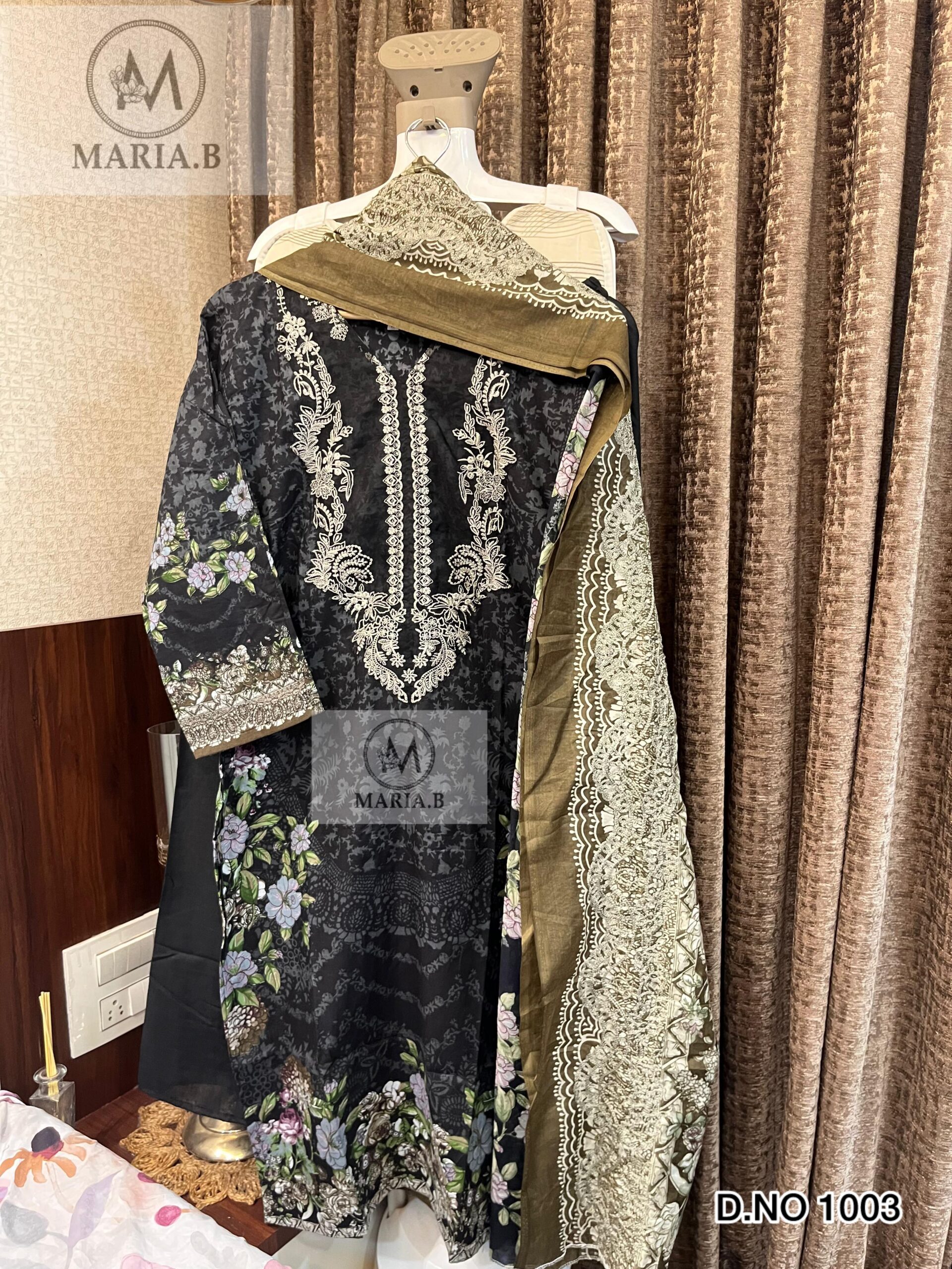 Maria.B D.NO 1003 & 1004 Wholesale Cotton Embroidered Pakistani Suit
