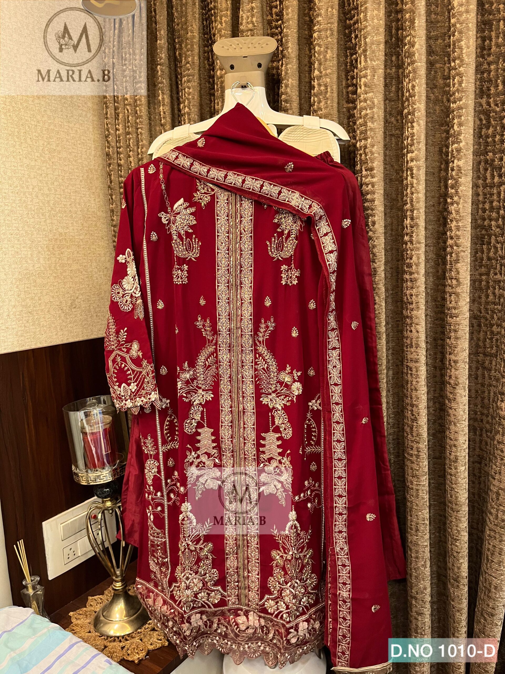 Maria.B D.No 1010 Wholesale Georgette Pakistani Salwar Suit Catalog