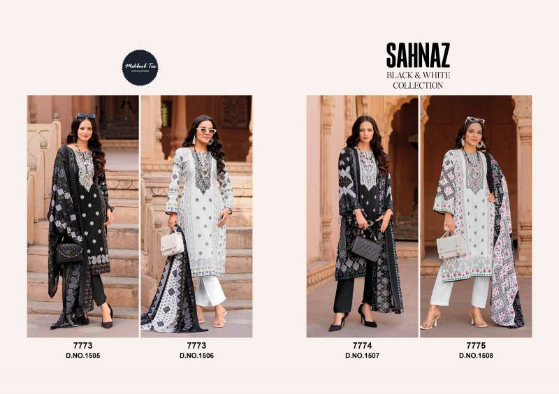 Mehboob Tex Sahnaz Wholesale Cotton Pakistani Suit Catalog - Image 4