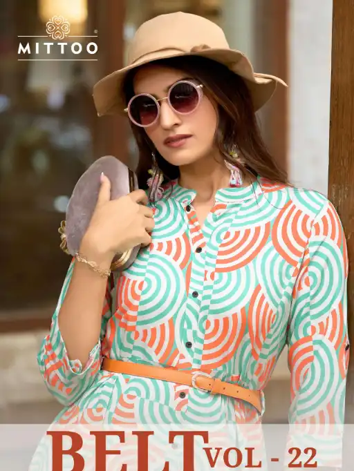 Mittoo Belt Vol 22 Wholesale Rayon Printed Western Kurti Collection