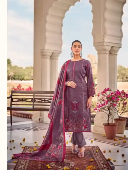 Mumtaz Arts Falaknuma Wholesale Satin Salwar Suit Collection - Image 2