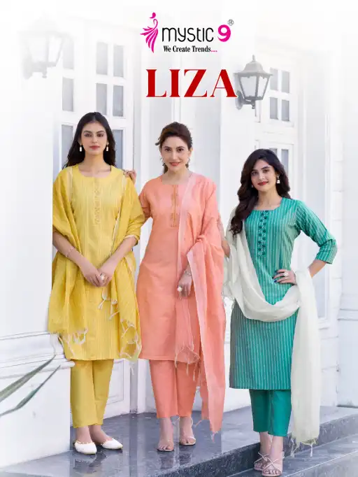 Mystic 9 Liza Vol 3 Wholesale Readymade Cotton Salwar Suit Collection