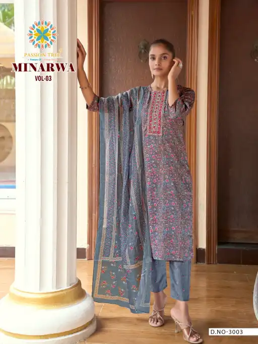 Passion Tree Minarva Vol.3 Wholesale Straight Kurti With Bottom Dupatta - Image 4