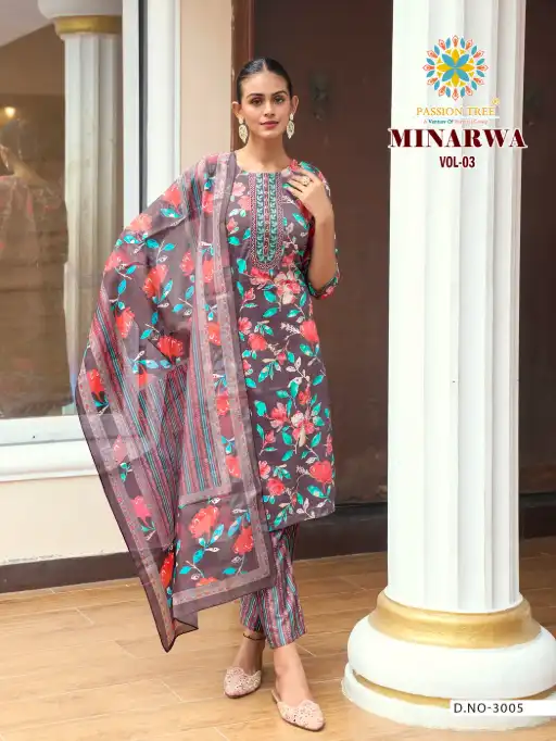 Passion Tree Minarva Vol.3 Wholesale Straight Kurti With Bottom Dupatta - Image 7