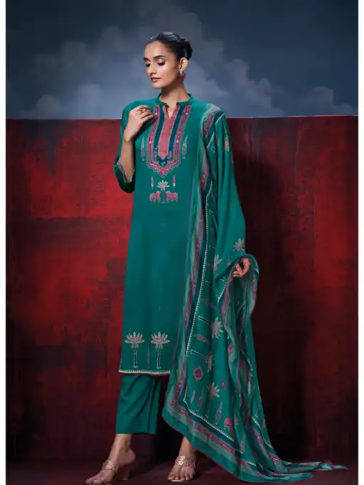 Ganga Fiyoni 3695 Wholesale Cotton Satin Salwar Kameez Catalog - Image 4