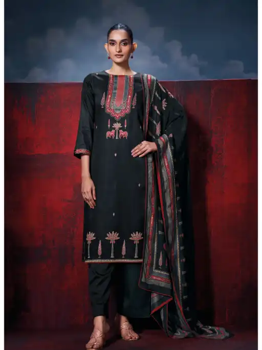 Ganga Fiyoni 3695 Wholesale Cotton Satin Salwar Kameez Catalog - Image 2