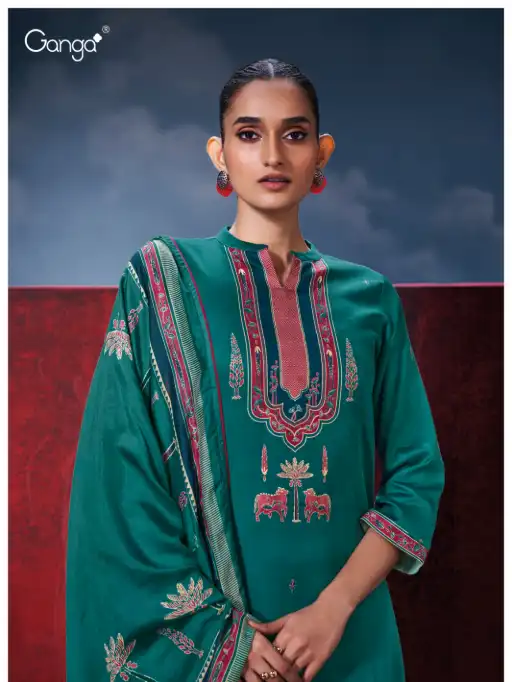 Premium Pure Bemberg Lawn Printed with Solid Border