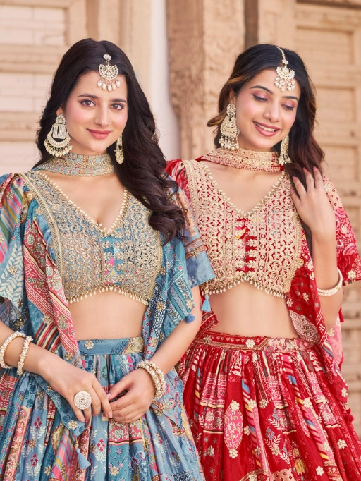 Zeel Clothing Queen Chinnon Silk Wholesale Lehenga Choli