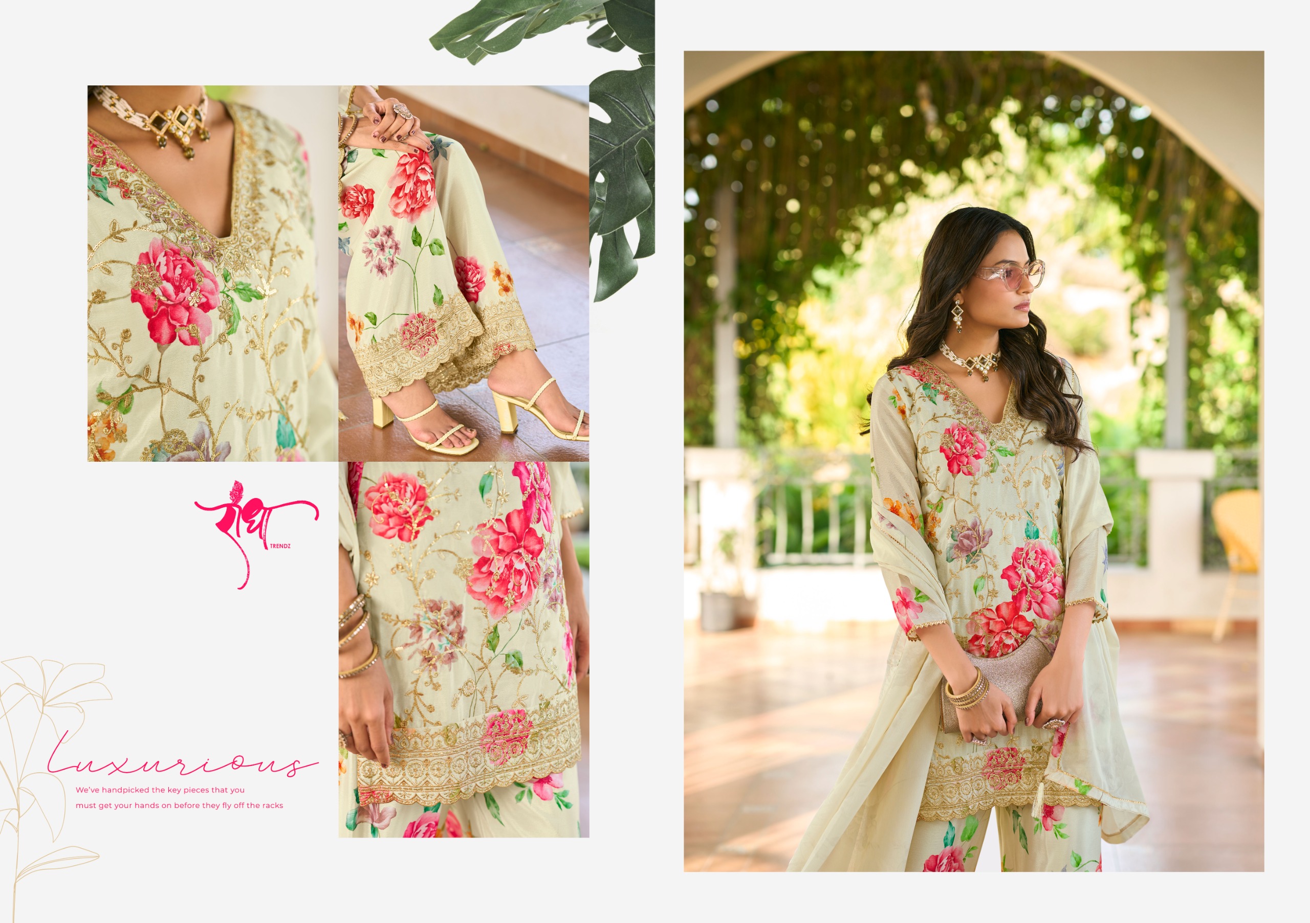 Radha Trendz Phool Wholesale Premium Chinon Salwar Suit - Image 11