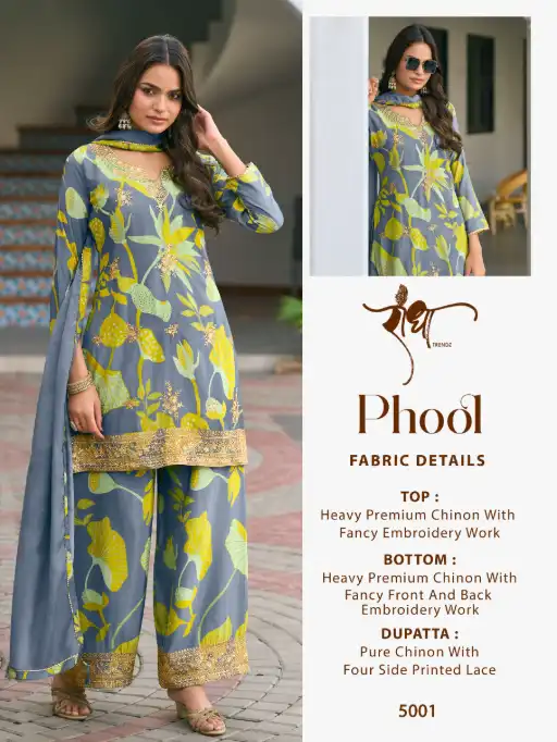 Radha Trendz Phool Wholesale Premium Chinon Salwar Suit