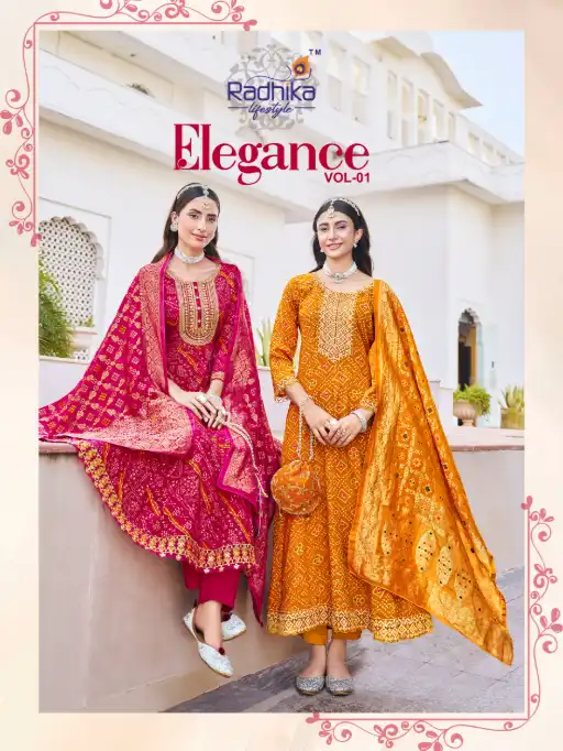 Radhika Elegance Vol 1 Wholesale Anarkali Kurti With Dupatta Collection