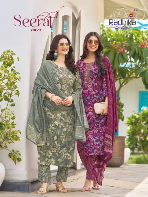 Radhika Lifestyle Seerat Vol 11 Wholesale Kurti With Bottom Dupatta