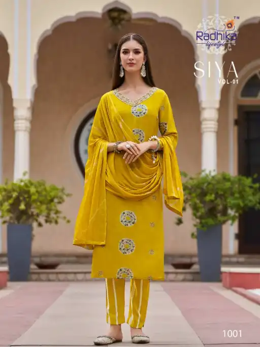 Radhika Siya Vol 1 Wholesale Rayon Kurti With Bottom Dupatta Collection - Image 4