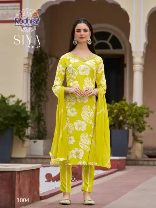 Radhika Siya Vol 1 Wholesale Rayon Kurti With Bottom Dupatta Collection - Image 5