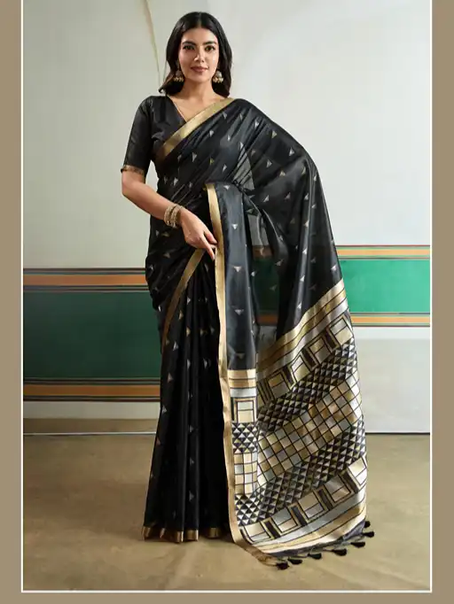 Raj Tex Kanoi Ikkat Handloom Weaving Fancy Saree Collection