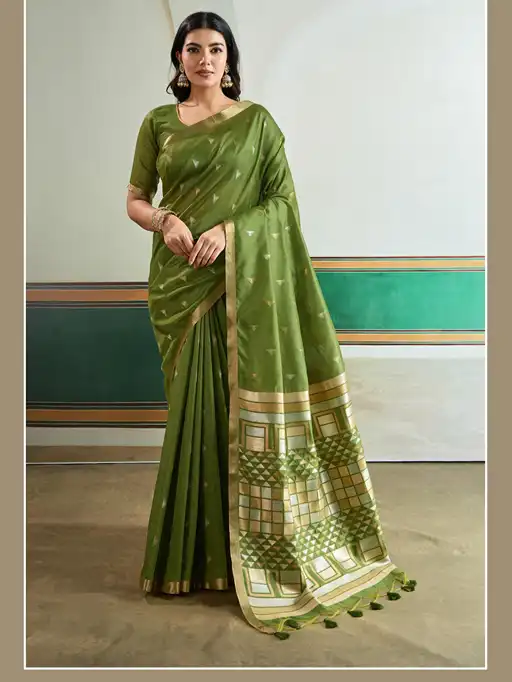 Raj Tex Kanoi Ikkat Handloom Weaving Fancy Saree Collection - Image 3