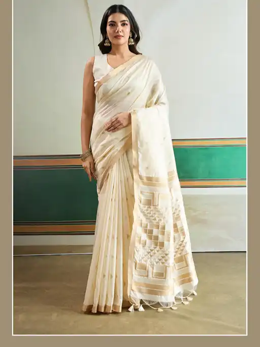 Raj Tex Kanoi Ikkat Handloom Weaving Fancy Saree Collection - Image 4