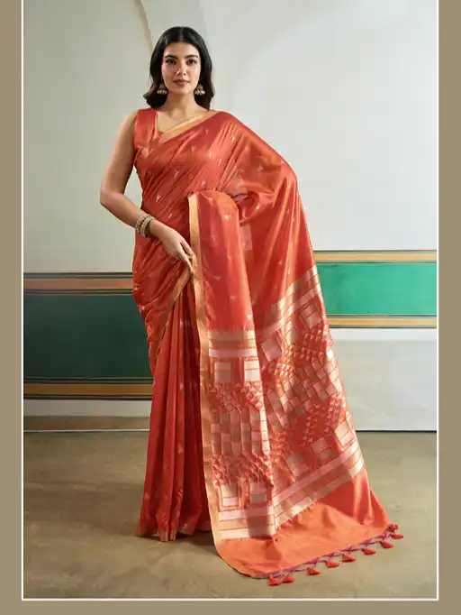 Raj Tex Kanoi Ikkat Handloom Weaving Fancy Saree Collection - Image 5