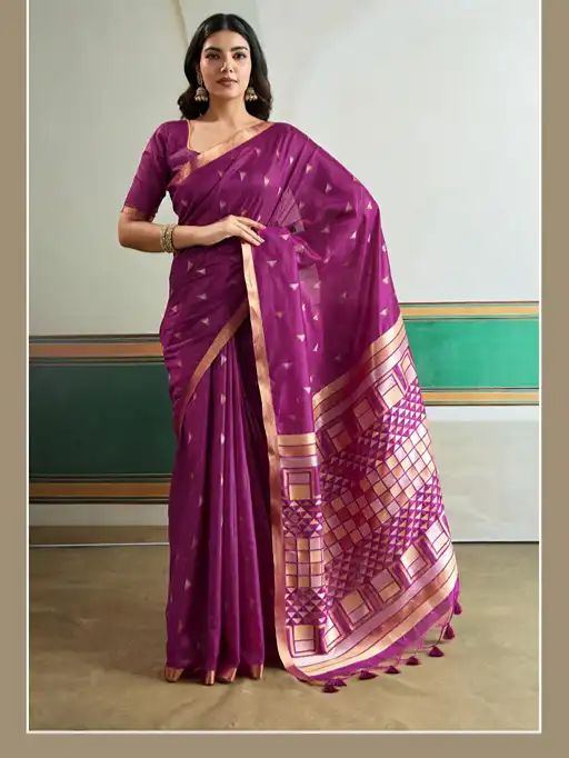 Raj Tex Kanoi Ikkat Handloom Weaving Fancy Saree Collection - Image 6