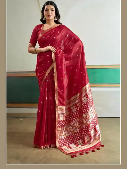 Raj Tex Kanoi Ikkat Handloom Weaving Fancy Saree Collection - Image 2