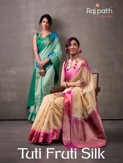 RajPath Fabrics Tuti Fruti Silk Modal Cotton Sarees Catalog