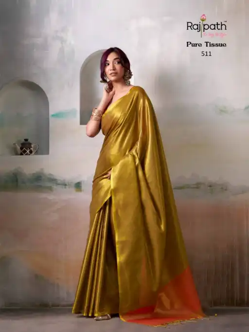 Rajpath Anvika Tissue Wholesale Handloom Sarees Catalog - Image 4