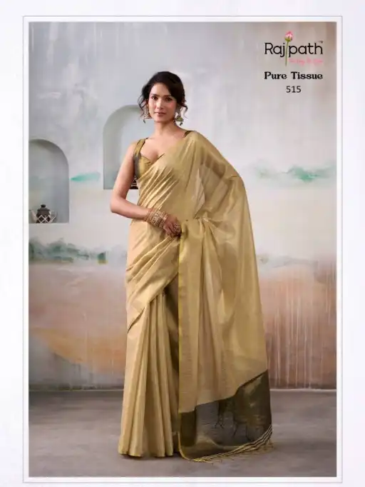 Rajpath Anvika Tissue Wholesale Handloom Sarees Catalog - Image 6