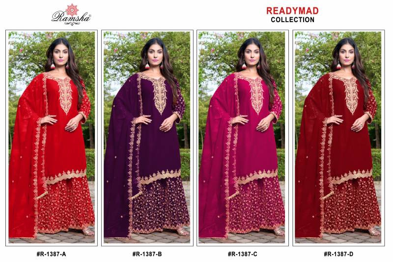 Ramsha R 1387 Nx Wholesale Georgette Readymade Pakistani Suit - Image 3