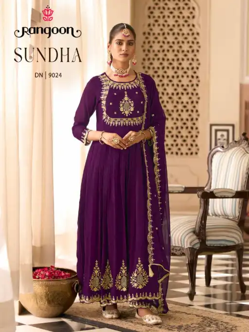 Rangoon Sundha Wholesale Readymade Georgette Anarkali Suit Catalog