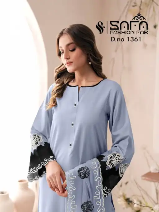 Safa Fashion Fab 1361 Wholesale Georgette Readymade Pakistani Suit