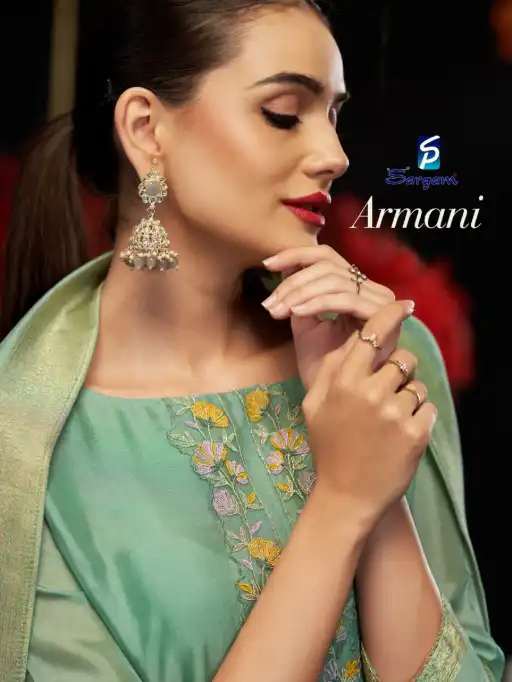 Sargam Prints Armani Wholesale Viscose Silk Salwar Suit Catalog