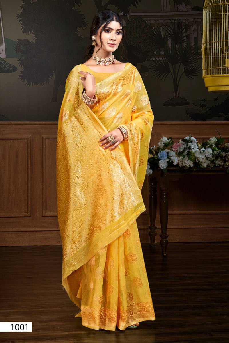 Saroj Baghban Linen Vol 1 Wholesale Cotton Saree Collection