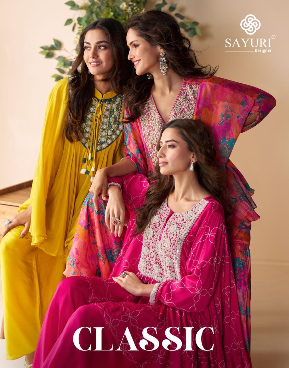 Sayuri Designer 10054 Wholesale Premium Chinon Designer Suit