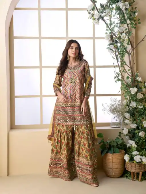 Sayuri Designer Pakeeza Premium Partywear Sharara Suit Catalog