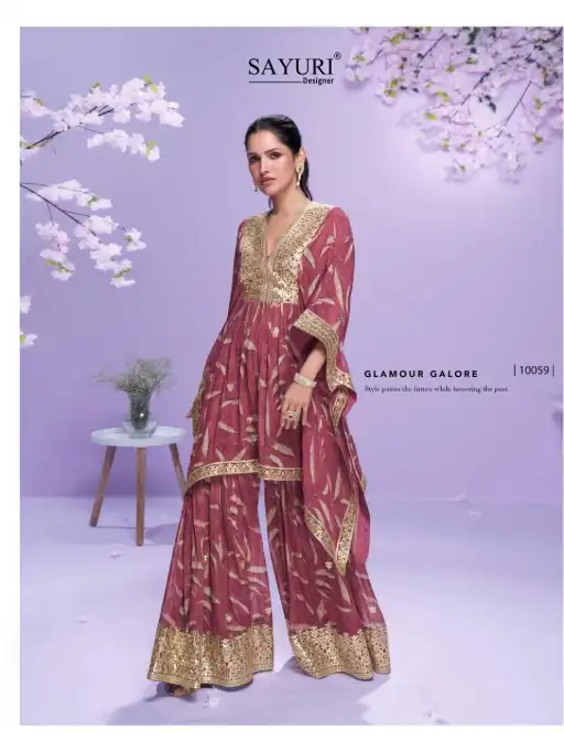 Sayuri Designer Raahi Premium Georgette Gharara Kaftan Suit - Image 3